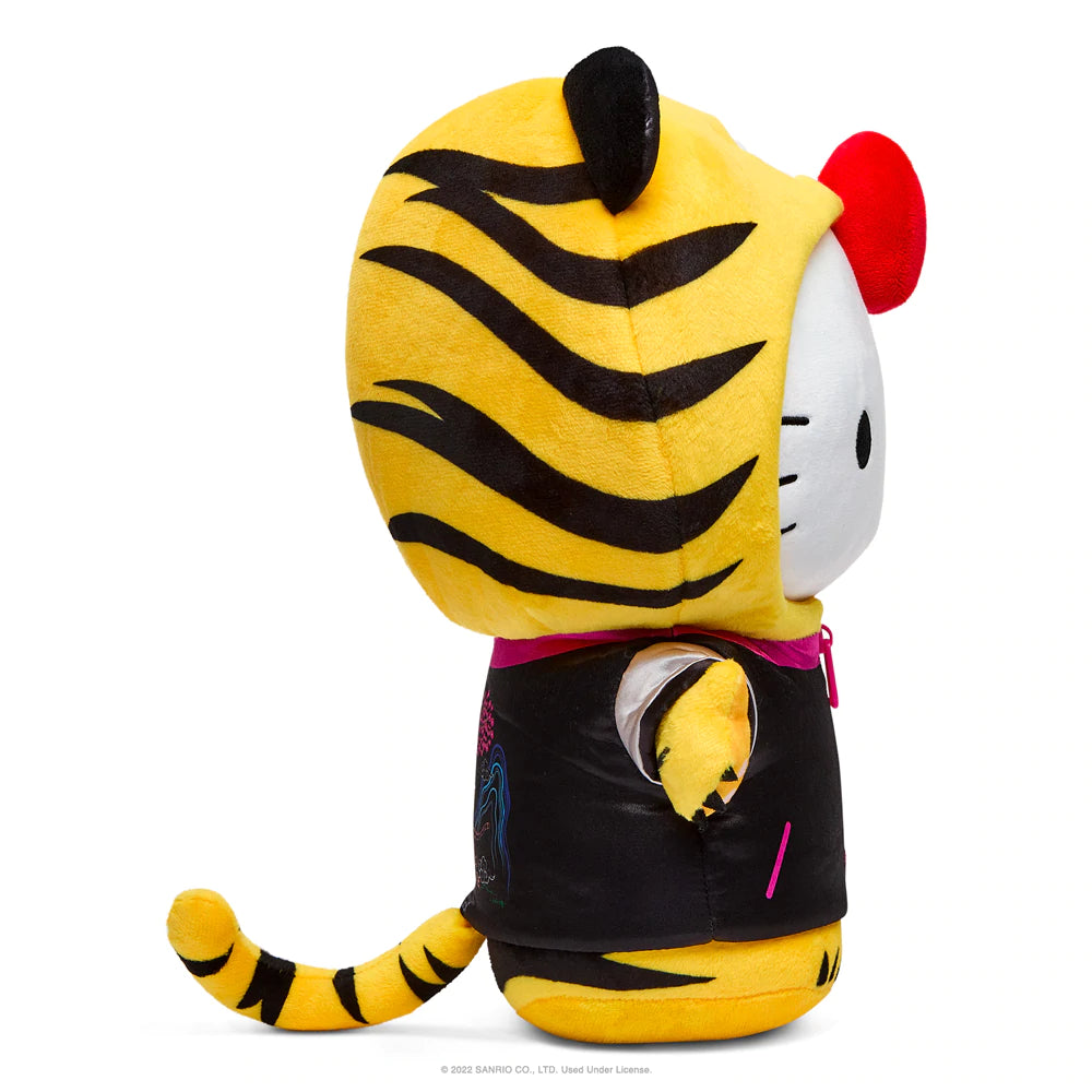HELLO KITTY 13" TIGER MEDIUM PLUSH W/REMOVABLE JACKET - BLACK & CREAM