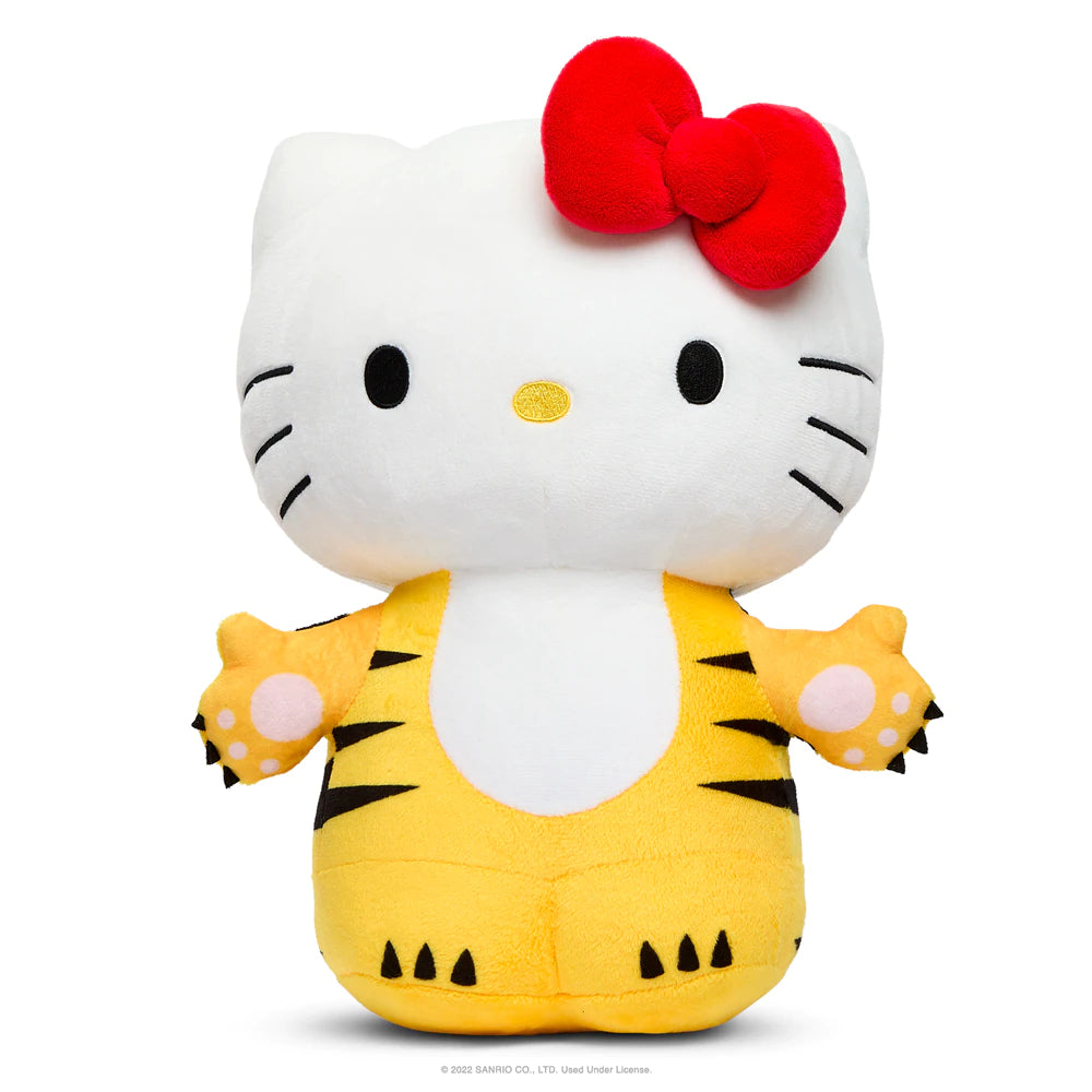 HELLO KITTY 13" TIGER MEDIUM PLUSH W/REMOVABLE JACKET - BLACK & CREAM