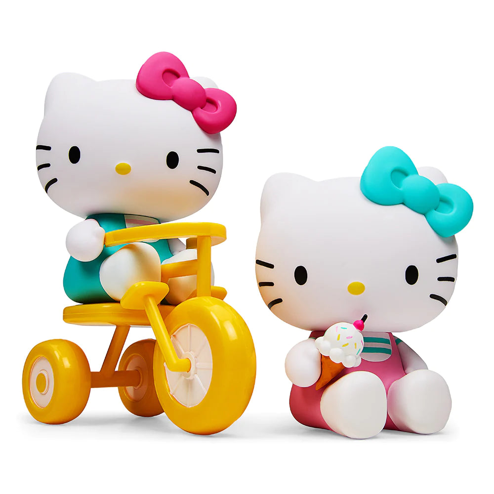 HELLO KITTY® TRICYCLE AND ICE CREAM PLAY THEME 4.5” VINYL FIGURE 2-PACK SET