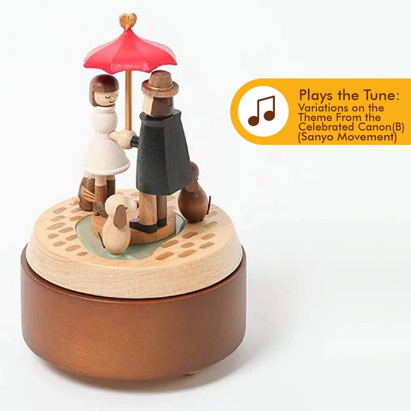 Love Umbrella | Wooden Music Box