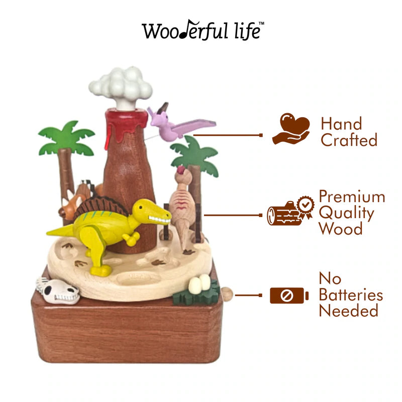 Dinosaur Land | Handmade Wooden Music Box