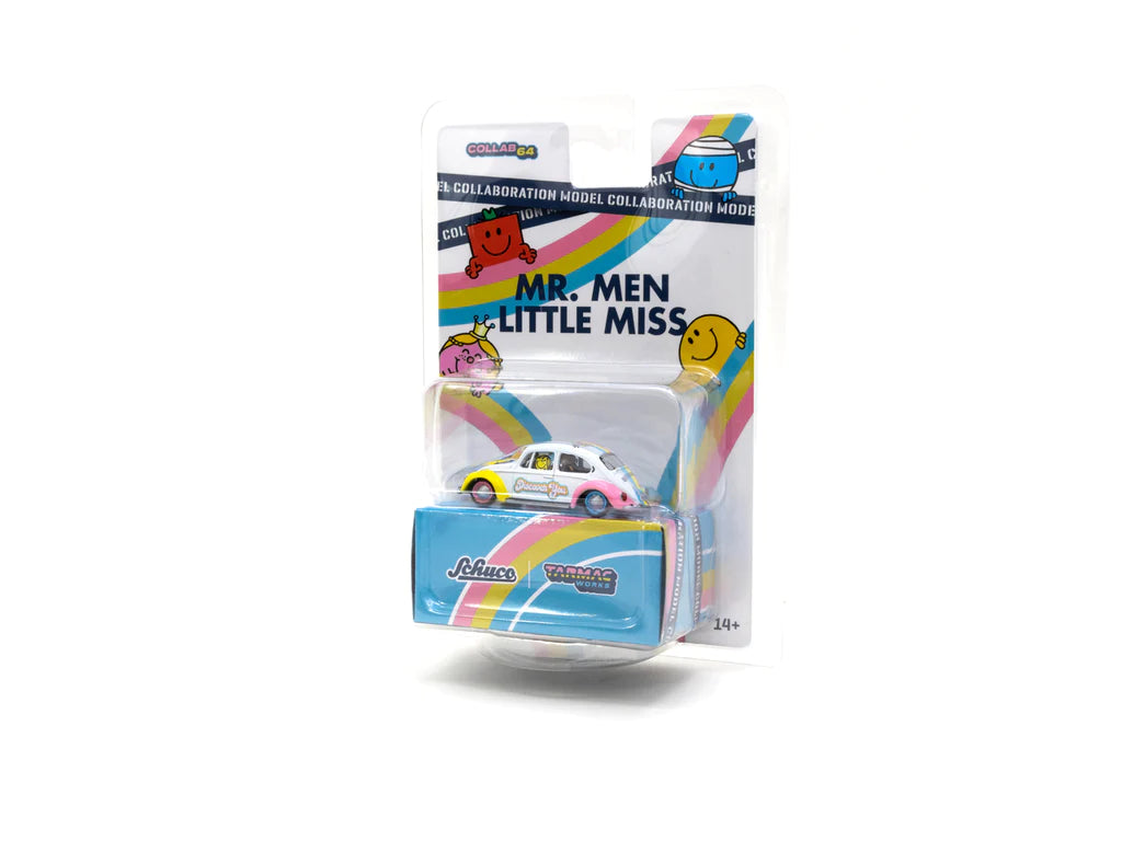 TARMAC WORKS X SCHUCO 1:64 VOLKSWAGEN BEETLE MR. MEN & LITTLE MISS
