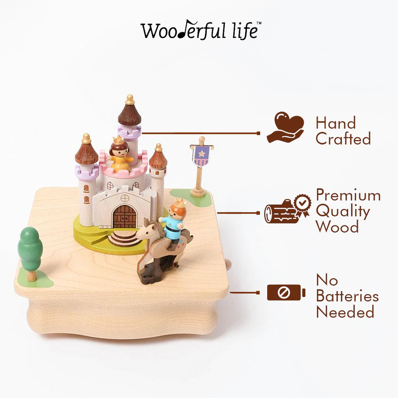 Unicorn & Prince | Wooden Music Box