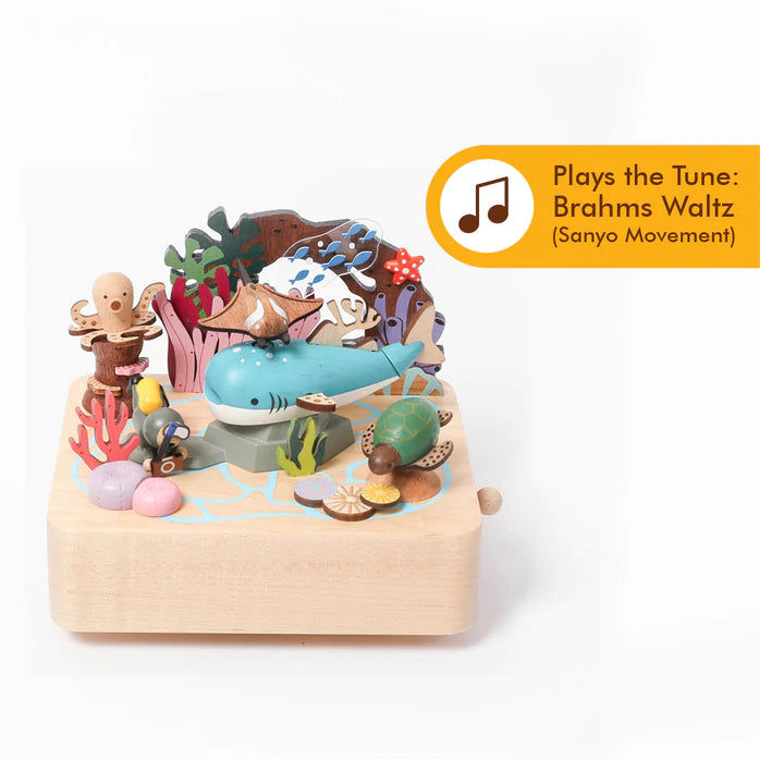 Whale Shark & Sea Friends | Wooden Music Box