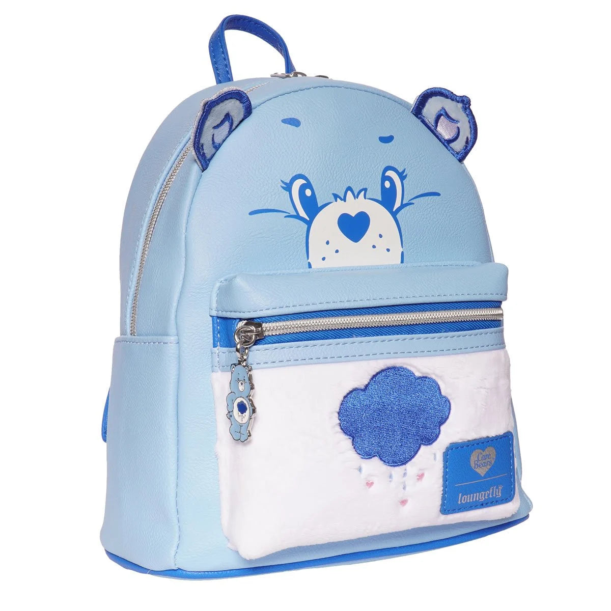 CARE BEARS GRUMPY BEAR FLOCKED MINI-BACKPACK - ENTERTAINMENT EARTH EXCLUSIVE