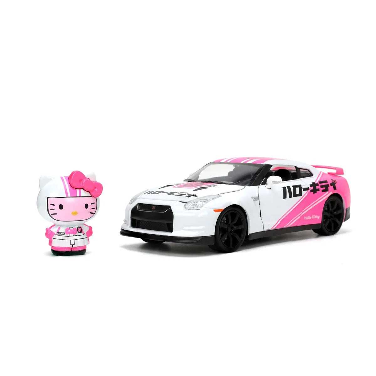 HELLO KITTY TOKYO SPEED 2009 NISSAN GT-R R35 1:24 SCALE DIE-CAST METAL VEHICLE WITH FIGURE