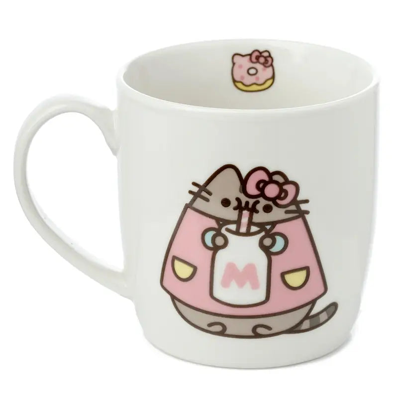 HELLO KITTY & PUSHEEN SET OF 2 PORCELAIN MUGS