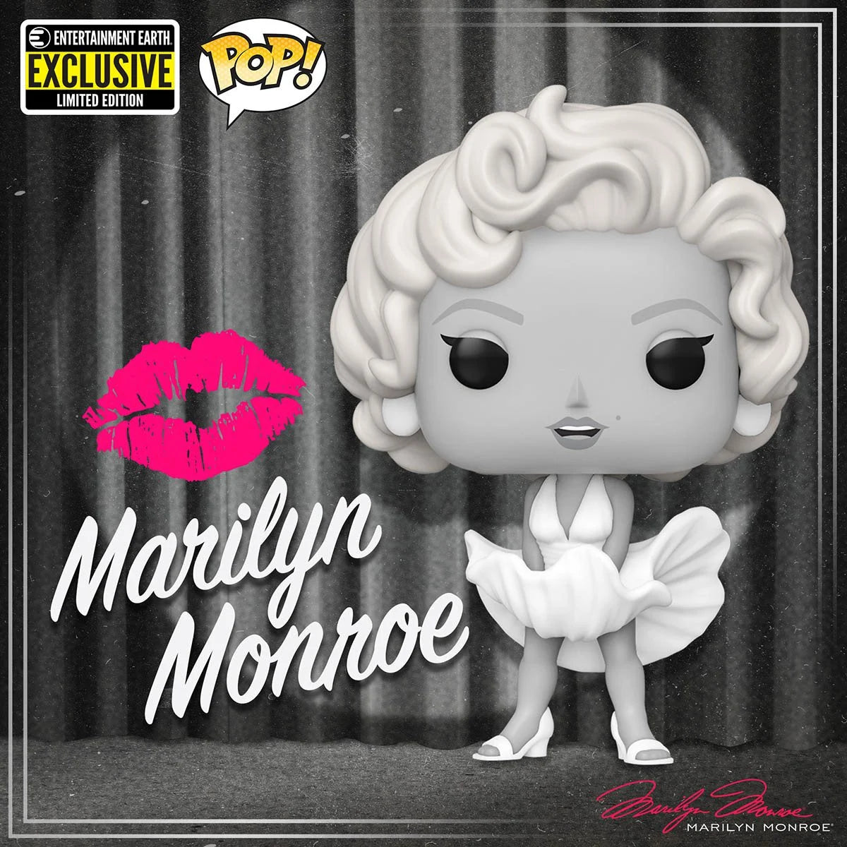 MARILYN MONROE BLACK-AND-WHITE POP! VINYL FIGURE - ENTERTAINMENT EARTH EXCLUSIVE