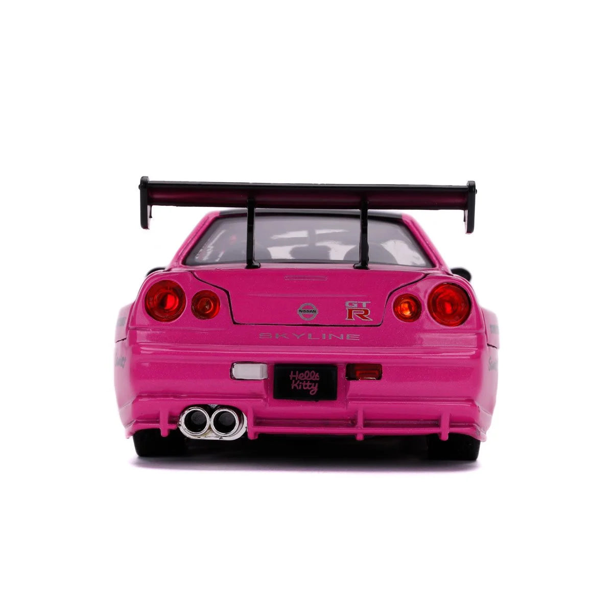 HELLO KITTY 2002 NISSAN SKYLINE GT-R R34 1:24 SCALE DIE-CAST METAL VEHICLE WITH FIGURE