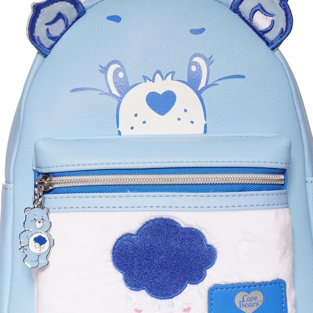 CARE BEARS GRUMPY BEAR FLOCKED MINI-BACKPACK - ENTERTAINMENT EARTH EXCLUSIVE