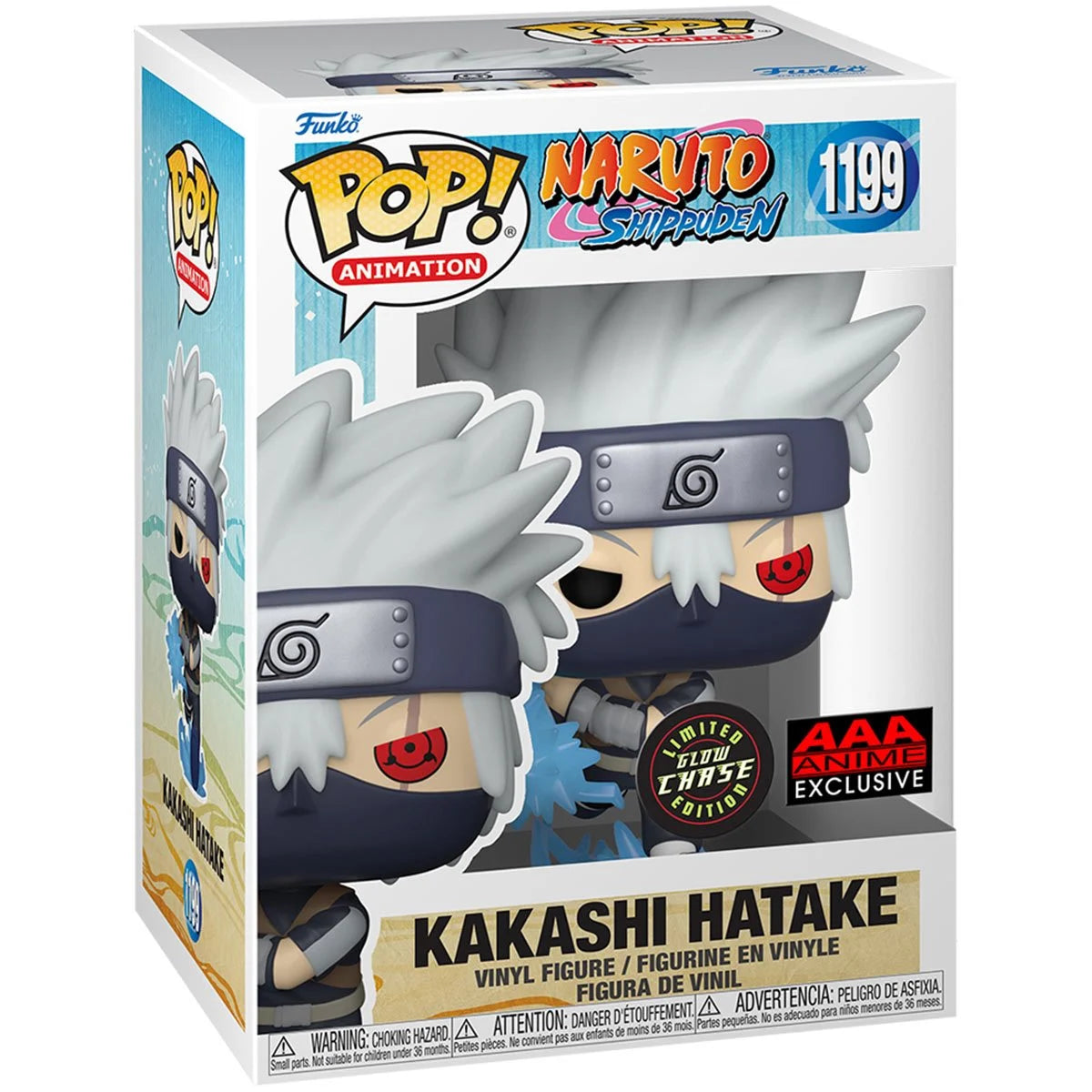 NARUTO: SHIPPUDEN YOUNG KAKASHI HATAKE WITH CHIDORI GLOW-IN-THE-DARK POP! VINYL FIGURE - AAA ANIME EXCLUSIVE