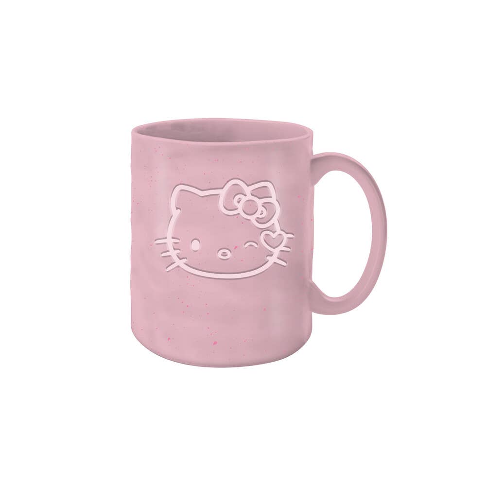 HELLO KITTY WINK WAX RESIST 15OZ POTTERY CERAMIC MUG
