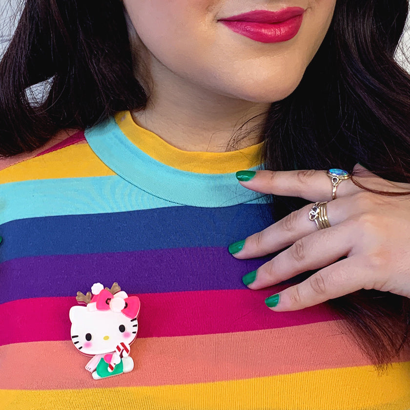 HELLO KITTY CANDY CANE TREAT BROOCH