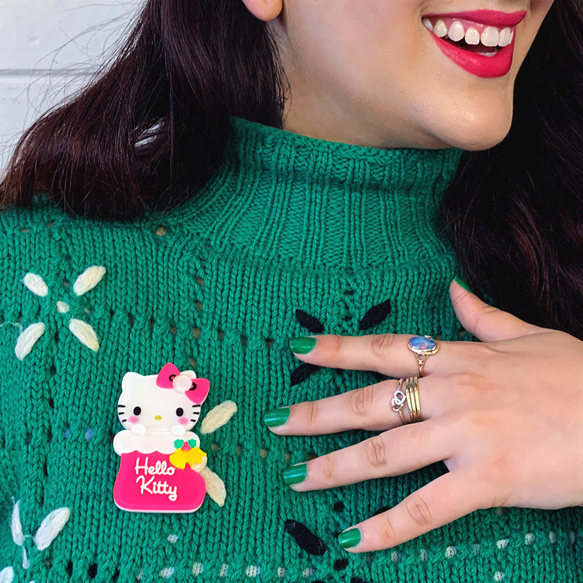 HELLO KITTY A KITTY CHRISTMAS BROOCH