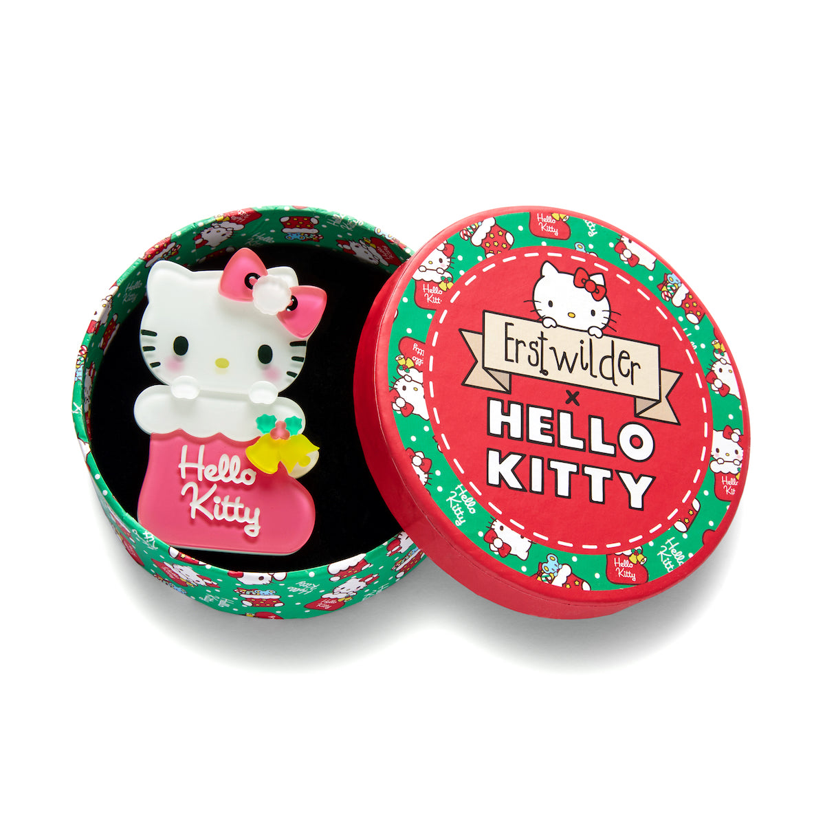 HELLO KITTY A KITTY CHRISTMAS BROOCH