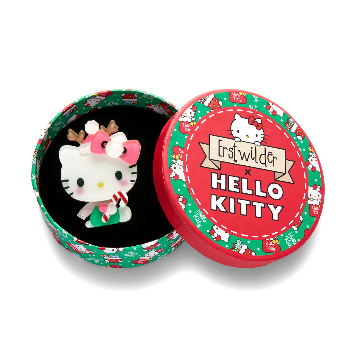 HELLO KITTY CANDY CANE TREAT BROOCH