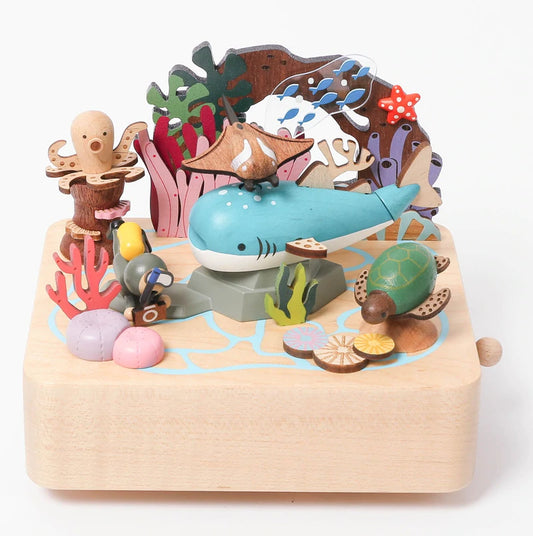 Whale Shark & Sea Friends | Wooden Music Box