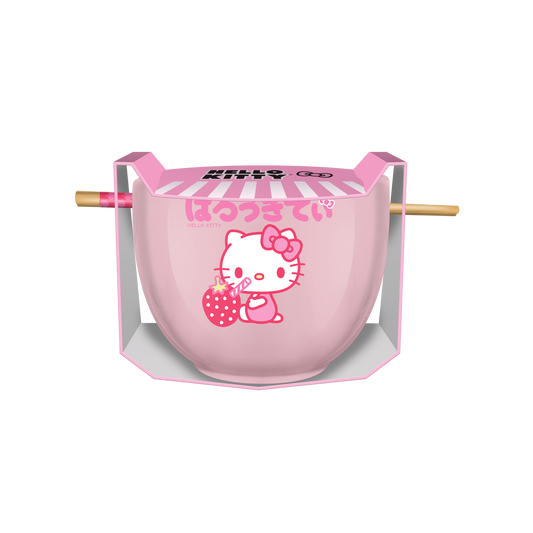 HELLO KITTY RAMEN BOWL WITH CHOPSTICKS