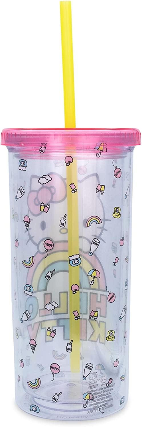 HELLO KITTY 20OZ. PLASTIC TALL COLD CUP