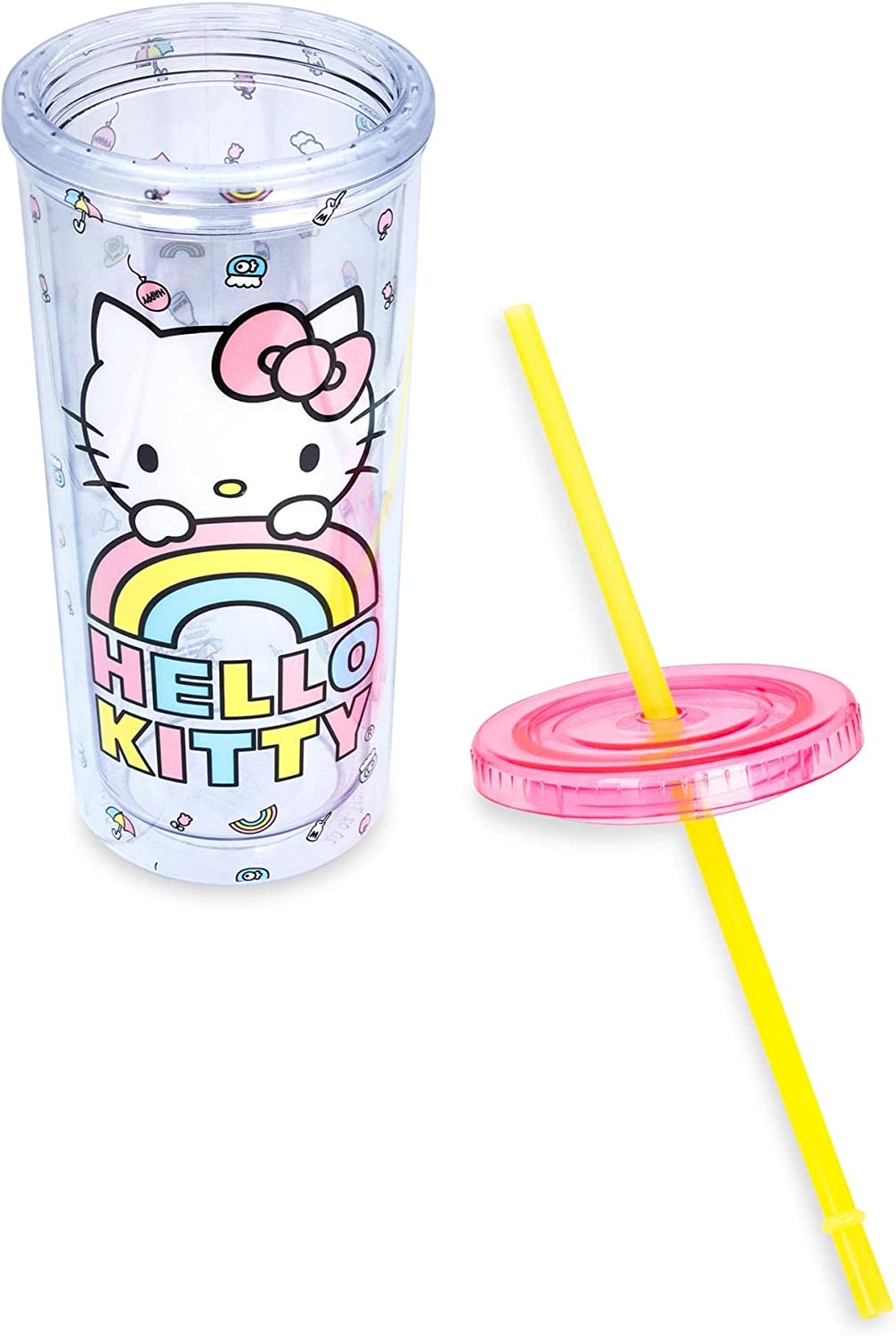 HELLO KITTY 20OZ. PLASTIC TALL COLD CUP
