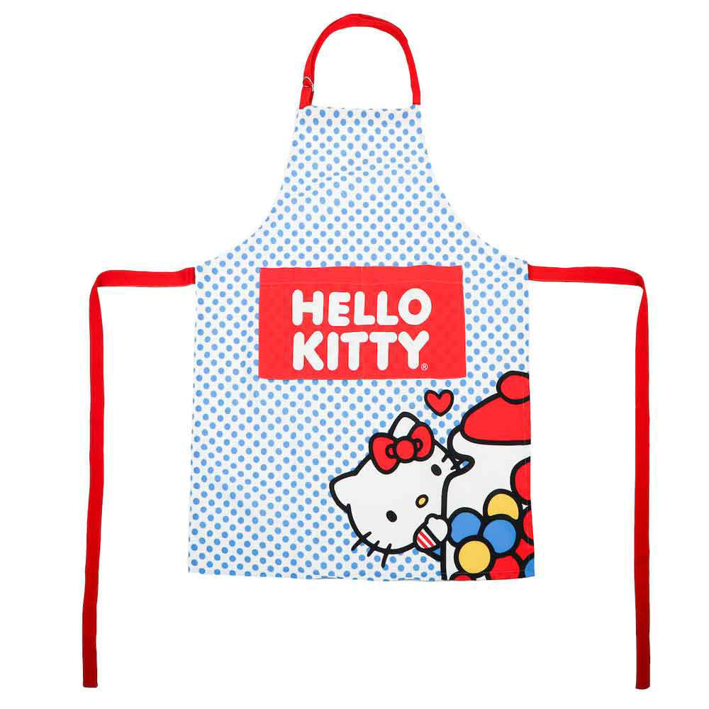 HELLO KITTY BLUE DOTTED APRON