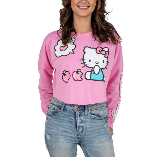 HELLO KITTY WISH JUNIORS CROPPED SWEATSHIRT