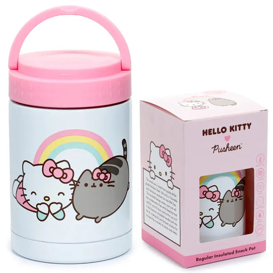 HELLO KITTY & PUSHEEN THE CAT INSULATED LUNCH THERMOS