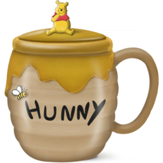 WINNIE THE POOH CERAMIC 3D SCULPTED MUG WITH LID