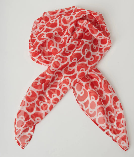 HELLO KITTY X SMAK PARLOUR RED BOW PRINT HAIR SCARF