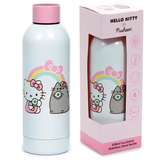 HELLO KITTY & PUSHEEN STAINLESS STEEL THERMAL BOTTLE