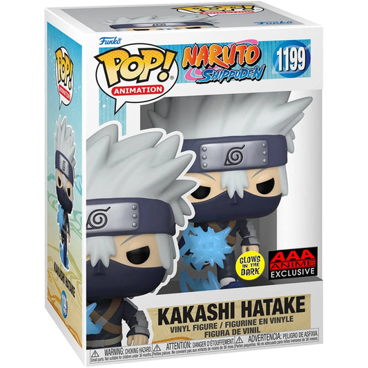 NARUTO: SHIPPUDEN YOUNG KAKASHI HATAKE WITH CHIDORI GLOW-IN-THE-DARK POP! VINYL FIGURE - AAA ANIME EXCLUSIVE