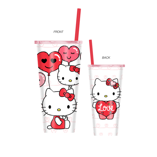 HELLO KITTY 22OZ DOUBLE WALLED STAINLESS TUMBLER