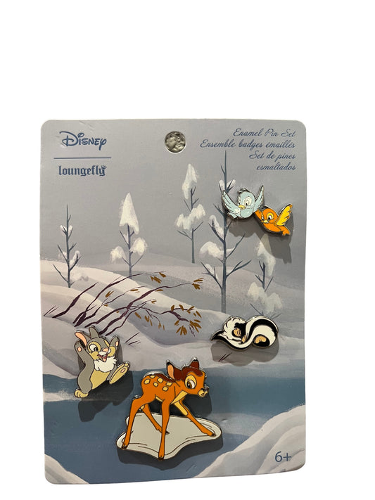 LF DISNEY BAMBI SNOW DAY 4 PC PIN SET