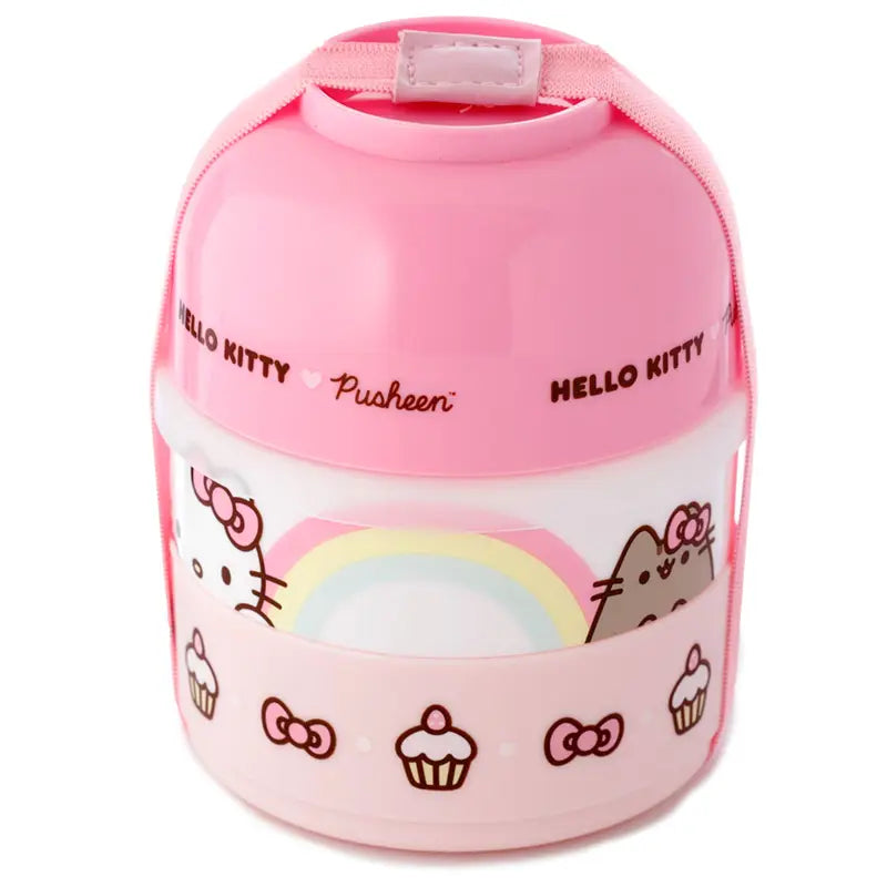 Hello Kitty Stainless Steel Lunch Box Food Storage Container Bento include  Bag