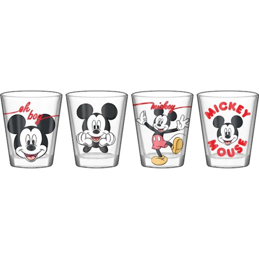 MICKEY MOUSE MINI GLASS SET OF 4