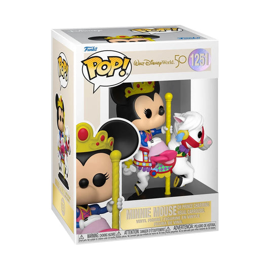 WALT DISNEY WORLD 50TH ANNIVERSARY MINNIE MOUSE ON PRINCE CHARMING REGAL CARROUSEL POP! VINYL FIGURE
