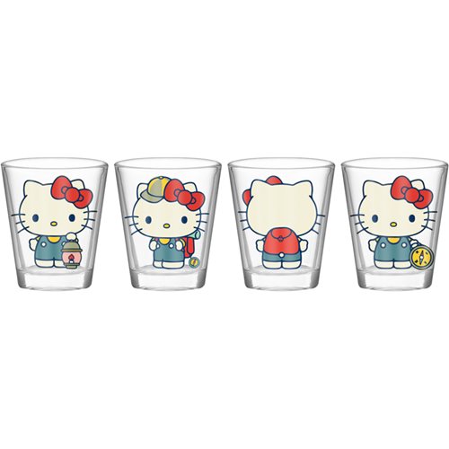 HELLO KITTY MINI GLASS SET OF 4
