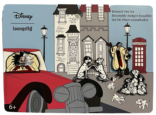 LF DISNEY 101 DALMATIANS STORY BOOK 4PC PIN SET