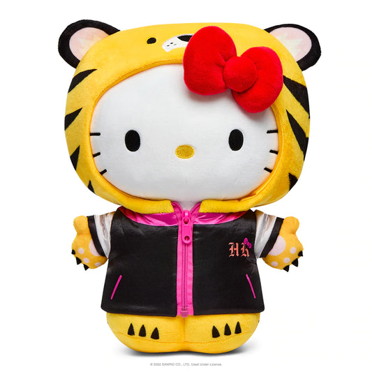 HELLO KITTY 13" TIGER MEDIUM PLUSH W/REMOVABLE JACKET - BLACK & CREAM