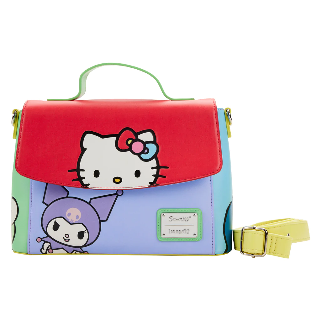 HELLO KITTY AND FRIENDS COLOR BLOCK CROSSBODY BAG