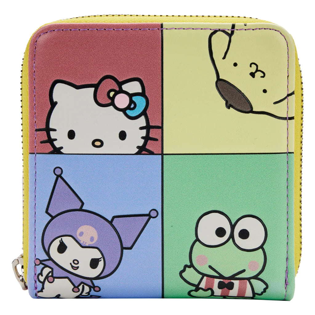 HELLO KITTY AND FRIENDS COLOR BLOCK ZIP AROUND WALLET