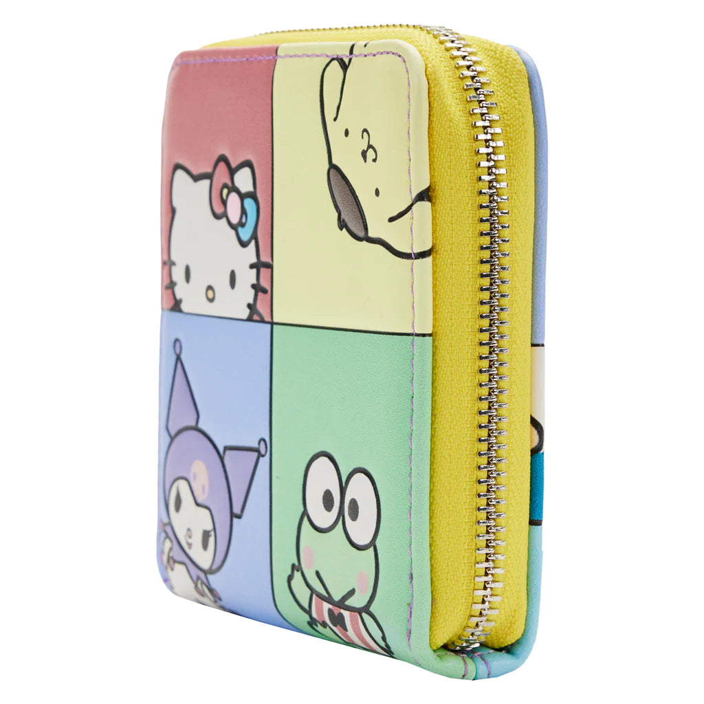 HELLO KITTY AND FRIENDS COLOR BLOCK ZIP AROUND WALLET