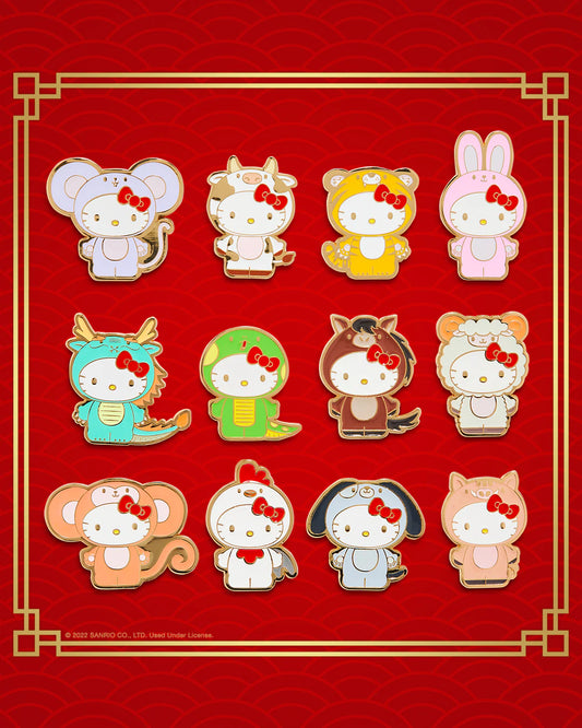 HELLO KITTY 1.5" CHINESE ZODIAC ENAMEL PIN SERIES