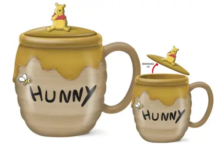 WINNIE THE POOH CERAMIC 3D SCULPTED MUG WITH LID