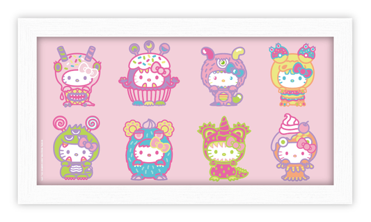 HELLO KITTY KAIJU GEL COAT 10"X18" FRAMED MDF WALL ART
