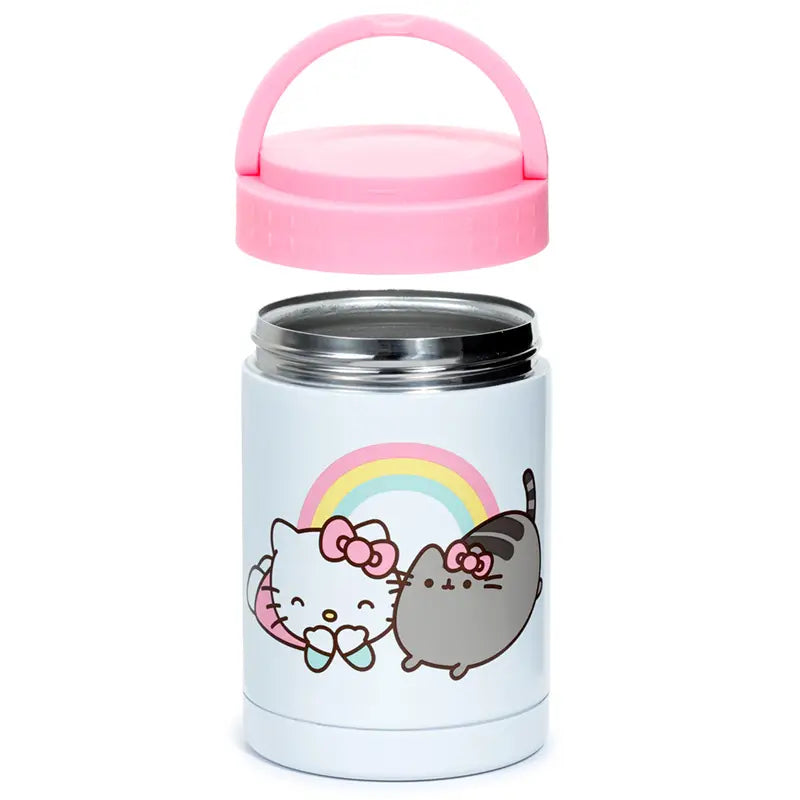 HELLO KITTY & PUSHEEN THE CAT INSULATED LUNCH THERMOS