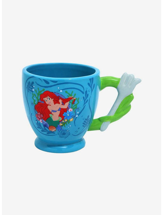 DISNEY THE LITTLE MERMAID ARIEL & DINGLEHOPPER HANDLE MUG