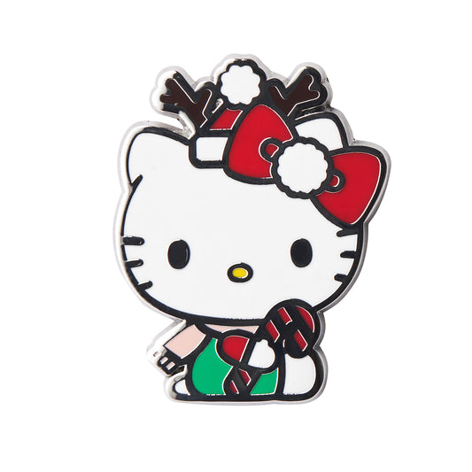HELLO KITTY CANDY CANE TREAT ENAMEL PIN
